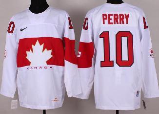 Cheap 2014 Winter Olympics Canada Team 10 Corey Perry White Hockey Jerseys For Sale