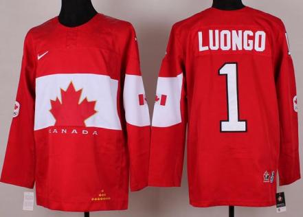 Cheap 2014 Winter Olympics Canada Team 1 Roberto Luongo Red Hockey Jerseys For Sale