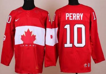 Cheap 2014 Winter Olympics Canada Team 10 Corey Perry Red Hockey Jerseys For Sale
