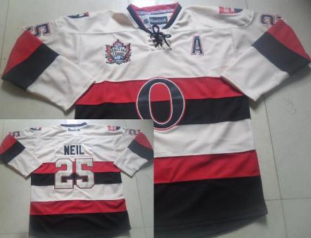 Cheap Ottawa Senators 25 Chris Neil Cream Heritage Classic NHL Jerseys For Sale