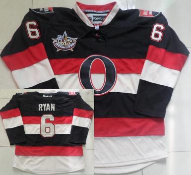 Cheap Ottawa Senators 6 Bobby Ryan Black All Star Game NHL Jerseys For Sale