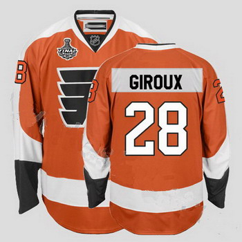 Cheap Philadelphia Flyers 28 Claude Giroux Orange Jersey with Stanley Cup Finals Patch For Sale