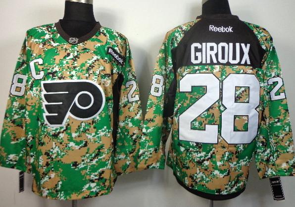 Cheap Philadelphia Flyers 28 Claude Giroux Camo NHL Jerseys For Sale