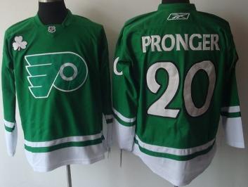 Cheap Philadelphia Flyers 20 Chris Pronger St Pattys Day Green NHL Jerseys For Sale