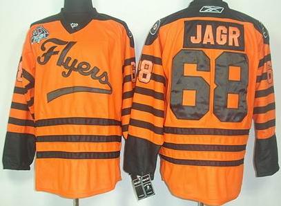 Cheap Philadelphia Flyers 68 Jagr 2012 Winter Classic Orange Jerseys For Sale