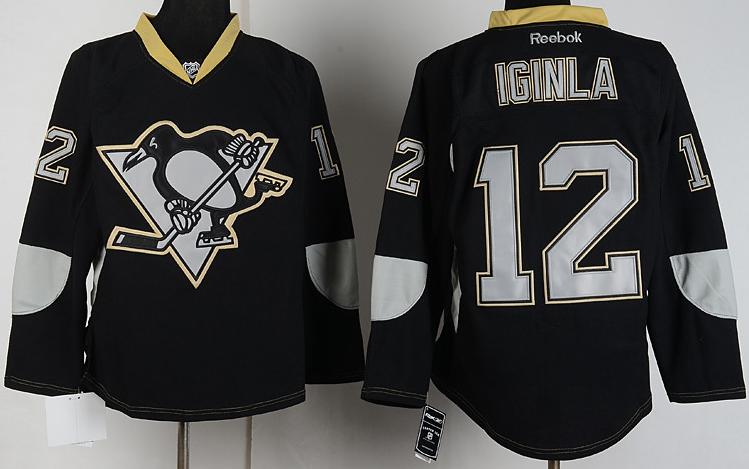 Cheap Pittsburgh Penguins 12 Jarome Iginla Black ICE Fashion NHL Jerseys For Sale