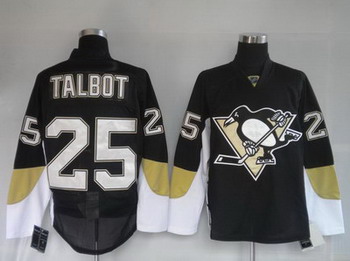 Pittsburgh Penguins 25 talbot black Jerseys