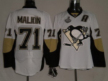 Cheap Pittsburgh Penguins 71 Evgeni Malkin White Jerseys With Stanley Cup For Sale