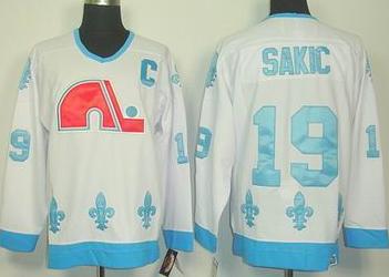 Cheap Quebec Nordiques 19 JOE SAKIC White CCM NHL Jerseys For Sale
