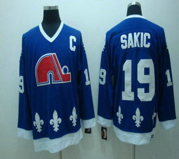 Cheap hockey Jerseys Quebec Nordiques Sakic 19 Jerseys For Sale