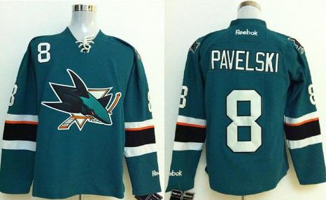 Cheap San Jose Sharks 8 Joe Pavelski Green NHL Hockey Jersey New Style For Sale