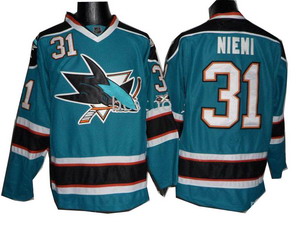 Cheap 2011 Newest San Jose Sharks Jerseys 31 Antti Niemi Green Jersey For Sale