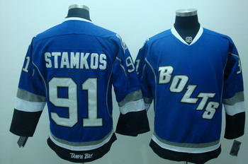 Cheap Tampa Bay Lightning 91 Stamkos Blue Jerseys BOLTS For Sale