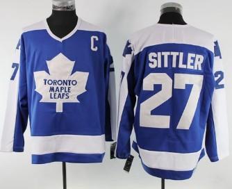 Cheap Toronto Maple Leafs #27 Darryl Sittler Blue CCM Throwback Jersey For Sale