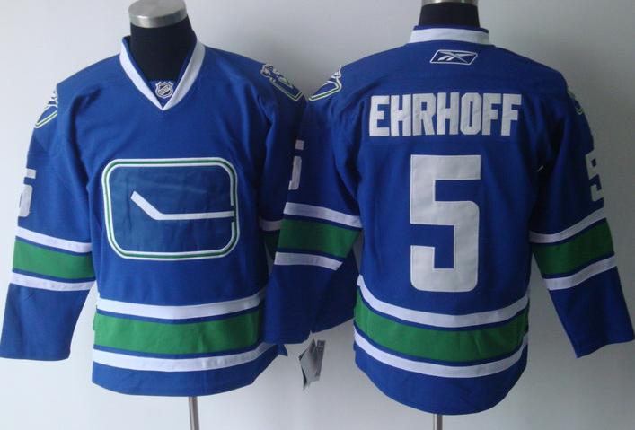 Cheap Vancouver Canucks 5 Ehrhoff Blue Jersey 3rd For Sale