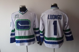 Cheap Vancouver Canucks Jersey 1 Roberto Luongo Third White Ice Hockey Jerseys For Sale