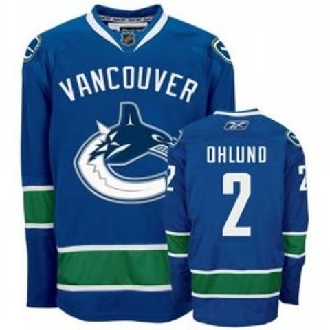 Cheap Vancouver Canucks 2 OHLUND blue Jersey For Sale