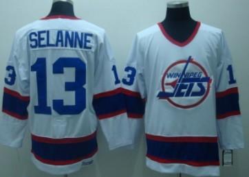 New York Jets 13 SELLANNE White CCM Throwback Jersey