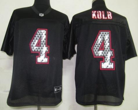 Cheap Arizona Cardicals 4 Kolb Black United Sideline Jerseys For Sale