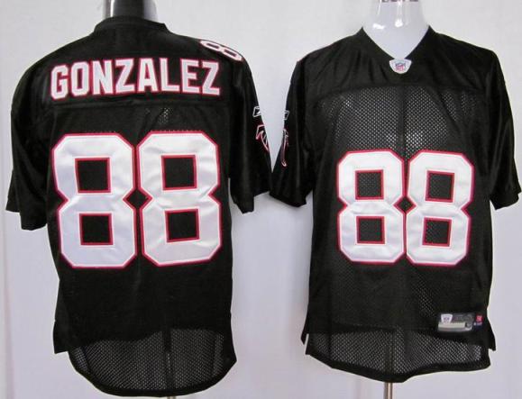 Cheap Atlanta Falcons 88 Tony Gonzalez Full Black NFL Jersey For Sale