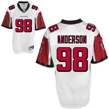 Cheap Atlanta Falcons 98 Jamaal Anderson White Jersey For Sale