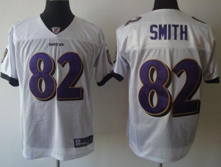 Cheap Baltimore Ravens 82 Smith White NFL Jersey For Sale