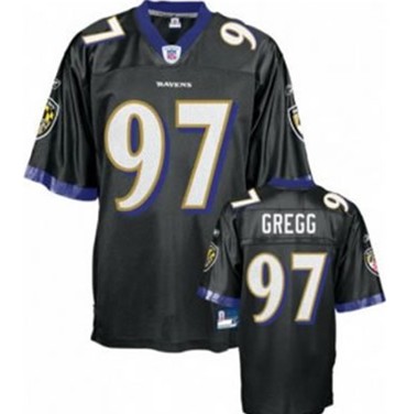 Cheap Baltimore Ravens 97 Kelly Gregg Black NFL Jerseys For Sale
