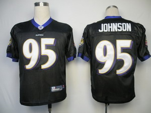 Cheap Baltimore Ravens 95 Jarret Johnson Black Jerseys For Sale