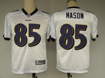 Cheap Baltimore Ravens 85 Derrick Mason White Jerseys For Sale