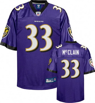 Cheap Baltimore Ravens 33 LeRon McClain Purple Jersey For Sale