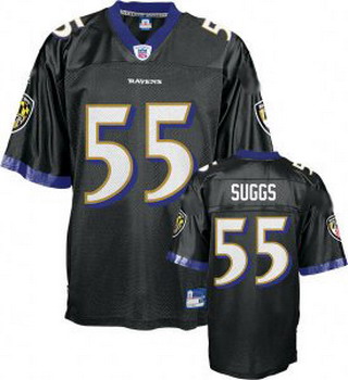 Cheap Baltimore Ravens 55 Terrell Suggs Black Jerseys For Sale
