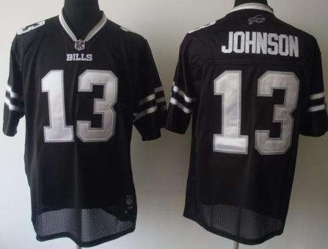Cheap Buffalo Bills 13 Johnson Black NFL Jerseys For Sale