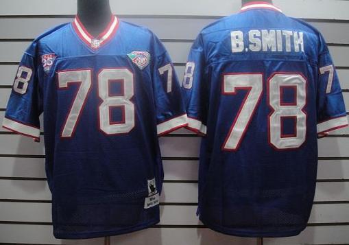Cheap Buffalo Bills 78 B.Smith Blue Throwback Jerseys For Sale