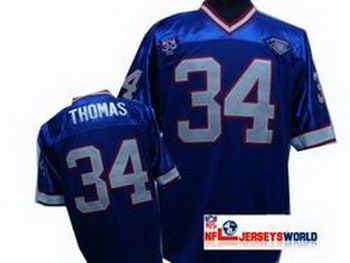 Cheap Buffalo Bills 34 Thurman Thomas Throwback blue Jersye For Sale