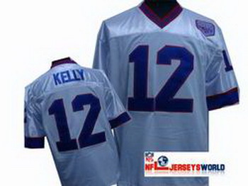 Cheap Buffalo Bills 12 Jim Kelly Throwback white Jerseys For Sale