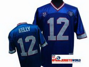 Cheap Buffalo Bills 12 Jim Kelly Throwback blue Jerseys For Sale