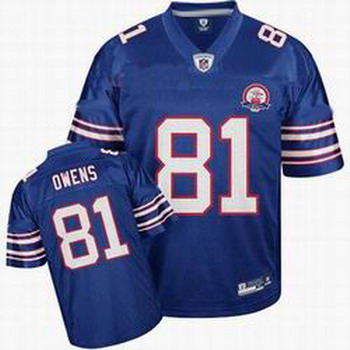Cheap Buffalo Bills AFL 50th Anniversary Terrell Owens dark blue Jersey For Sale
