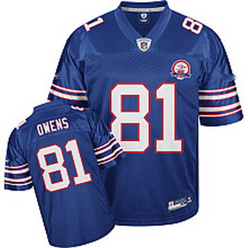 Cheap Buffalo Bills AFL 50th Anniversary Terrell Owens L.T blue Jersey For Sale