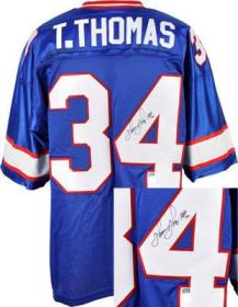 Cheap Buffalo Bills 34 Thurman Thomas Throwback M&N Signed NFL Jerseys For Sale