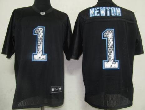 Cheap Carolina Panthers 1 Newton Black United Sideline Jerseys For Sale