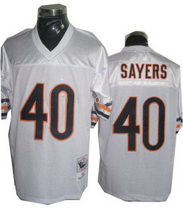 Cheap Chicago Bears 40 Gale Sayers Throwback White Jersey Small Number For Sale