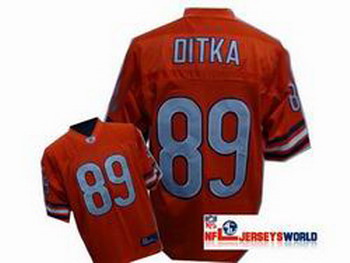 Cheap Chicago Bears 89 Mike DITKA Orange Jersey For Sale