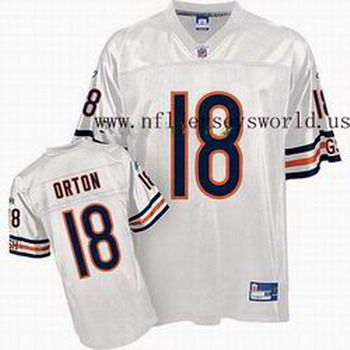 Cheap Chicago Bears 18 Kyle Orton white Jersey For Sale