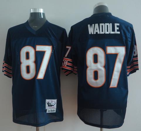 Cheap Chicago Bears 87 Waddle Blue M&N Throwback NFL Jerseys For Sale