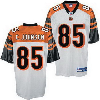 Cheap Cincinnati Bengals 85 Chad Johnson White Jersey For Sale