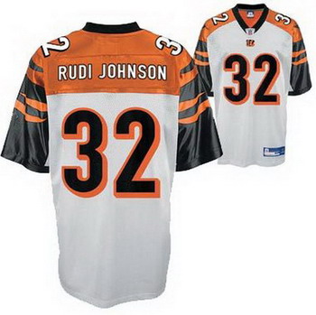 Cheap Cincinnati Bengals 32 Rudi Johnson white Jersey For Sale
