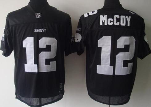 Cheap Cleveland Browns 12 Colt Mccoy Black NFL Jerseys For Sale