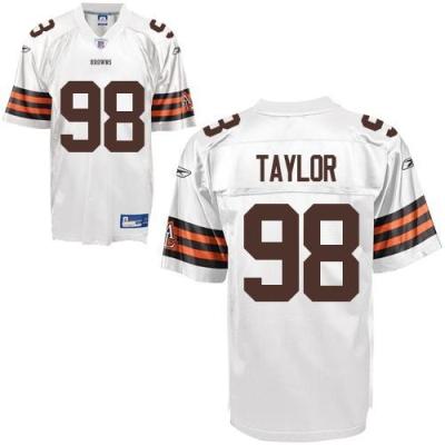 Cheap Cleveland Browns 98 Phil Taylor White NFL Jerseys For Sale