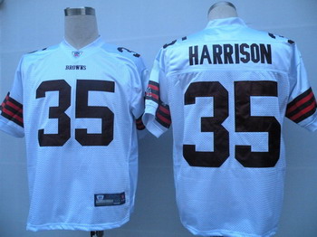 Cheap Cleveland Browns 35 Jerome Harrison white Jerseys For Sale
