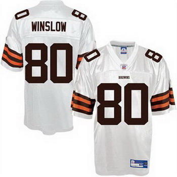 Cheap Cleveland Browns 80 Kellen Winslow White Football Jersey For Sale